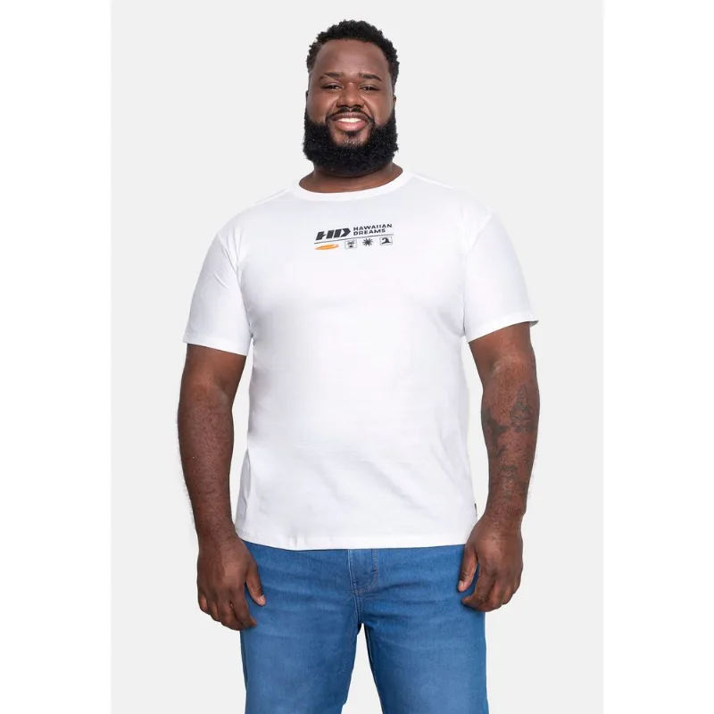 Camiseta HD Plus Size Estampada Globe Techno Branca - Plus G