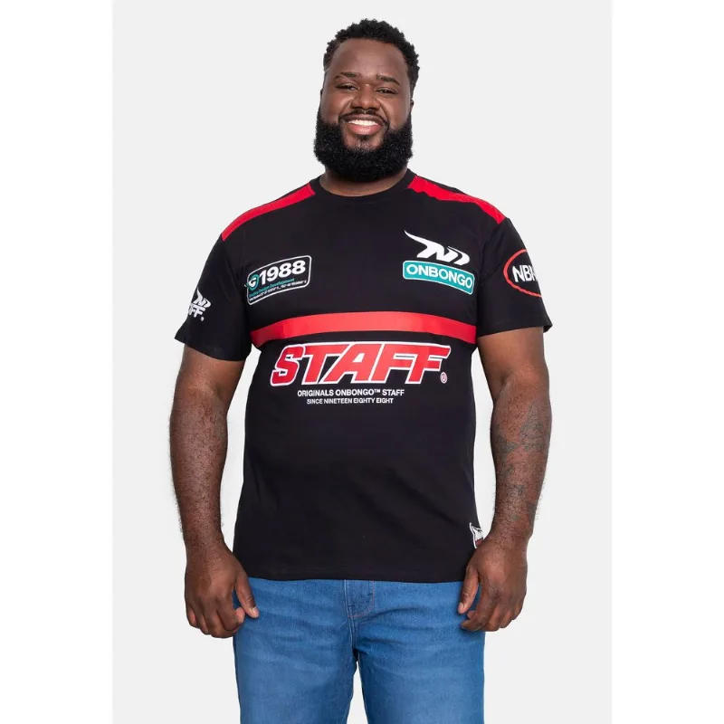 Camiseta Onbongo Plus Size Especial Staff Preta - Plus G