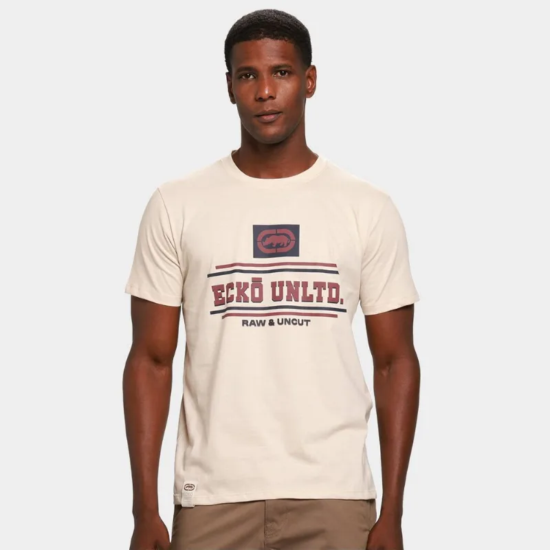 Camiseta Ecko Concreteriot Masculina - Masculino - Bege Claro