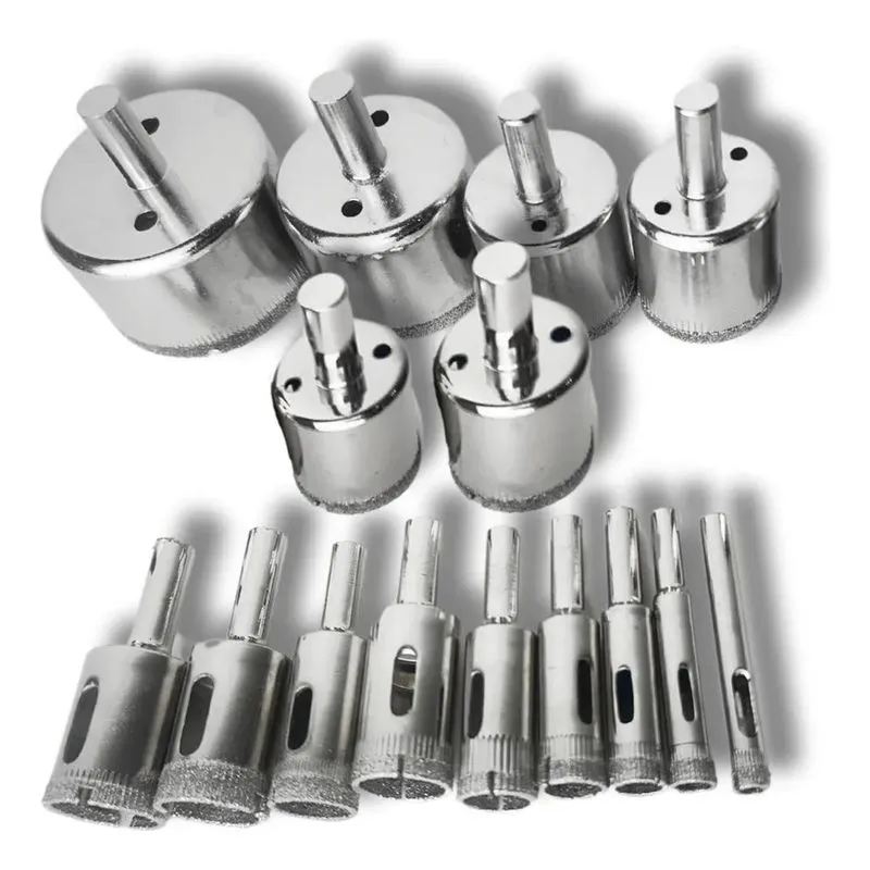 3x Serras Copo Diamantadas Vidro Ceramica 6-50mm 15 Peças Fo