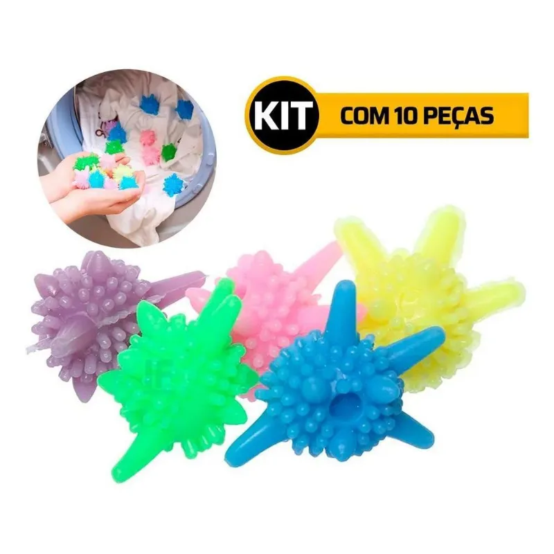 10 Unid. Magic Balls Lavar Roupas Na Máquina De Lavar Cor Co