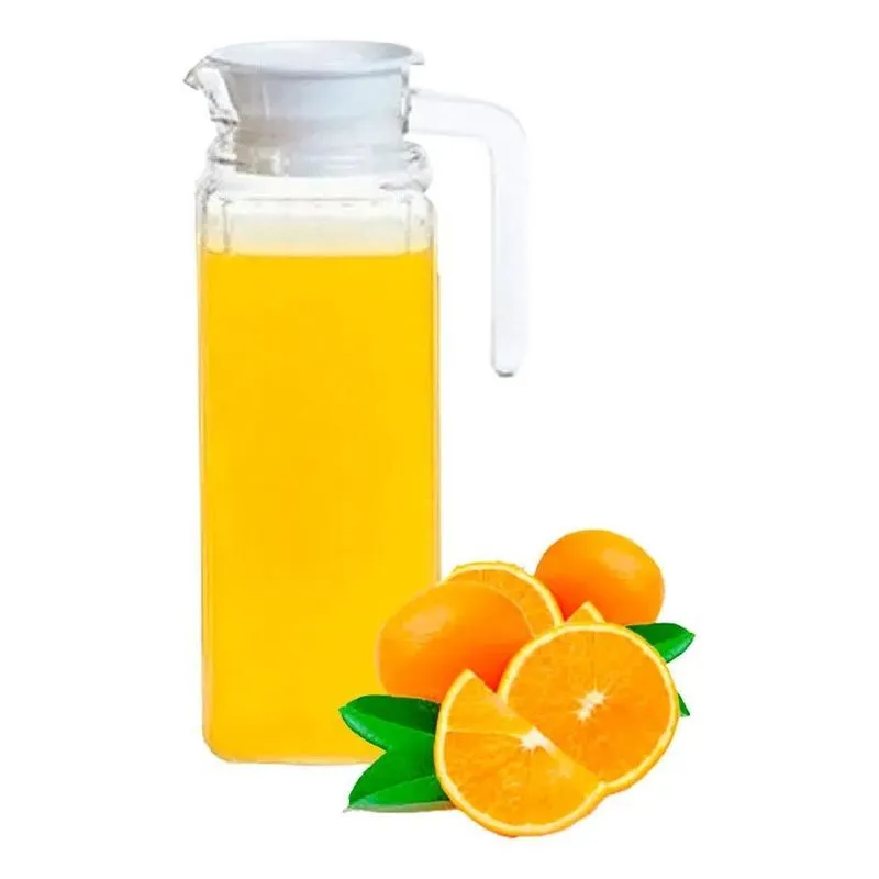 Jarra De Vidro Com Tampa Em Relevo Para Suco Ou Água 1100ml