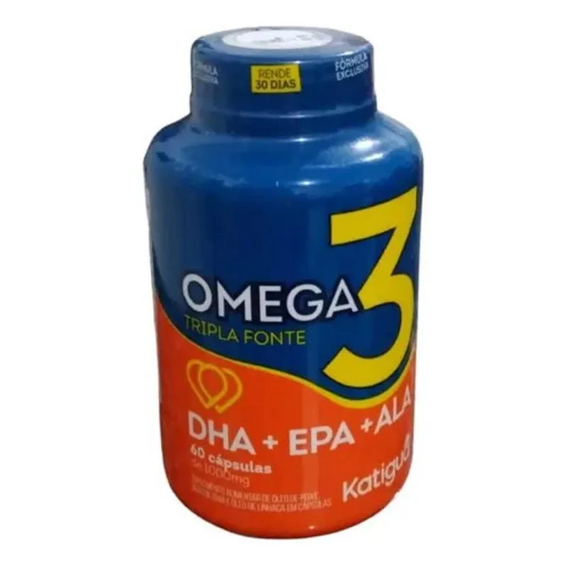 10x Ômega 3 Tripla Fonte - 60 Cápsulas - Katiguá