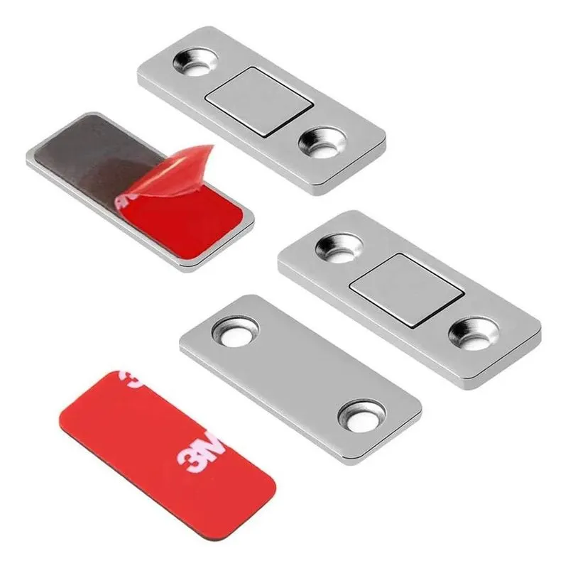 2x Fecho Magnético Armário Porta Imã Ultra Forte Kit Com 8 Pe