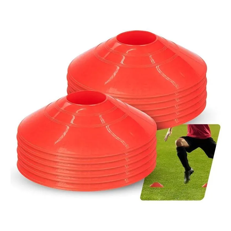 Cones Chapéu Chinês Treinamento Funcional - Kit 10 U Vermelh