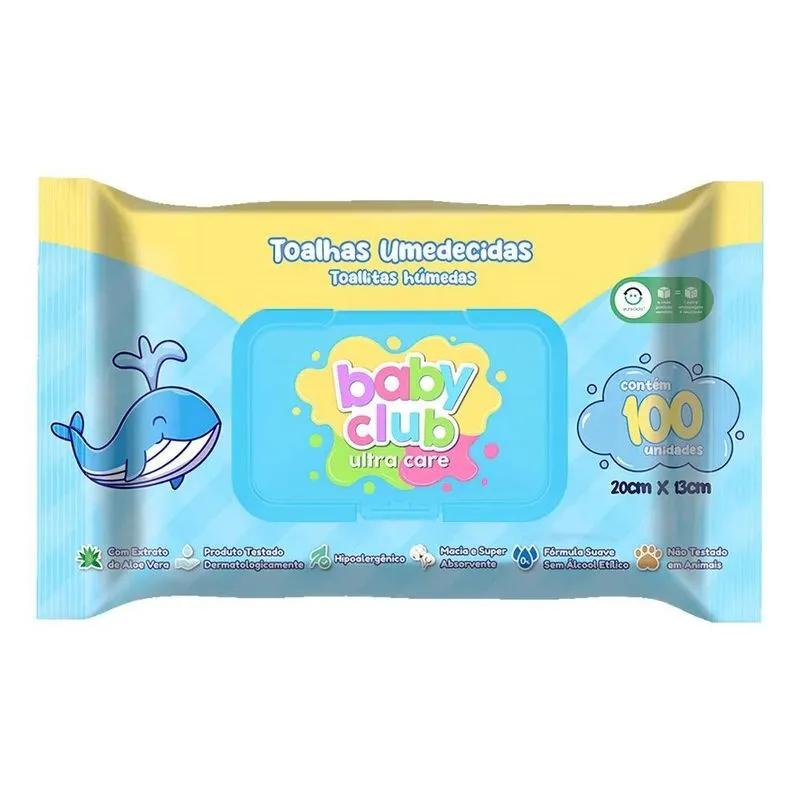 5x Baby Club Ultra Care Lenços - 100 - Unidade - 1