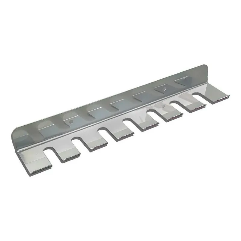 Suporte Porta Espeto De Parede Em Inox Para 7 Espetos