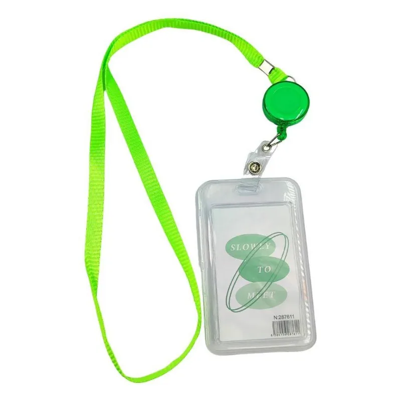 10x Protetor Para Crachá Transparente Com Cordão E Roller C