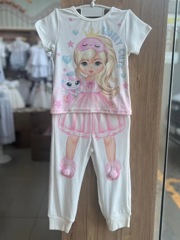 CONJUNTO PIJAMA BLUSA MANGA CURTA SWEET CUTE E CALÇA MENINA CINTI OFF / 3