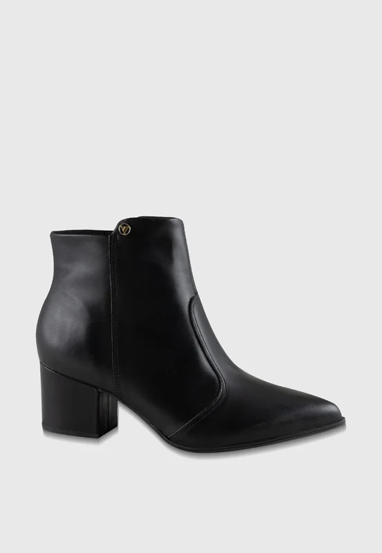 Bota de Couro Cano Curto - 828025 Couro Napa Preto Preto / 39