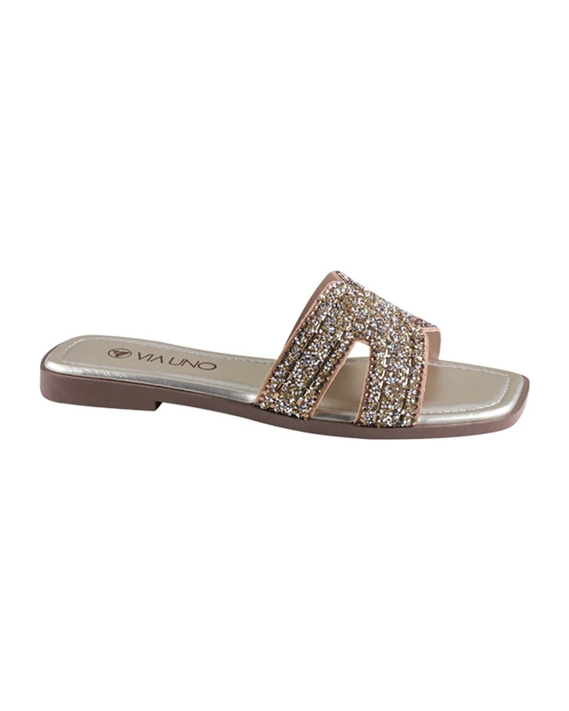 Sandalia Flat 948028 Lux Ouro Ouro / 35