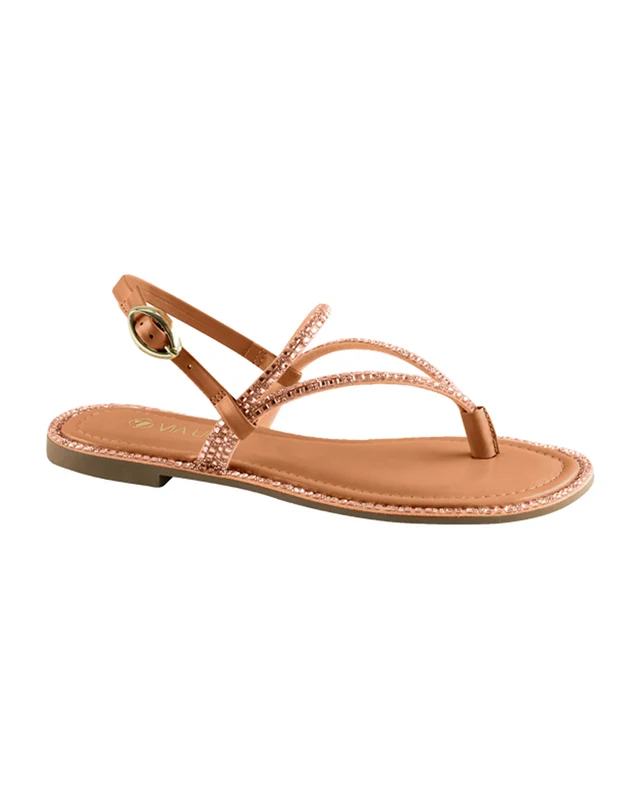 Sandalia Flat 1008003 Tira Rose Rose / 37
