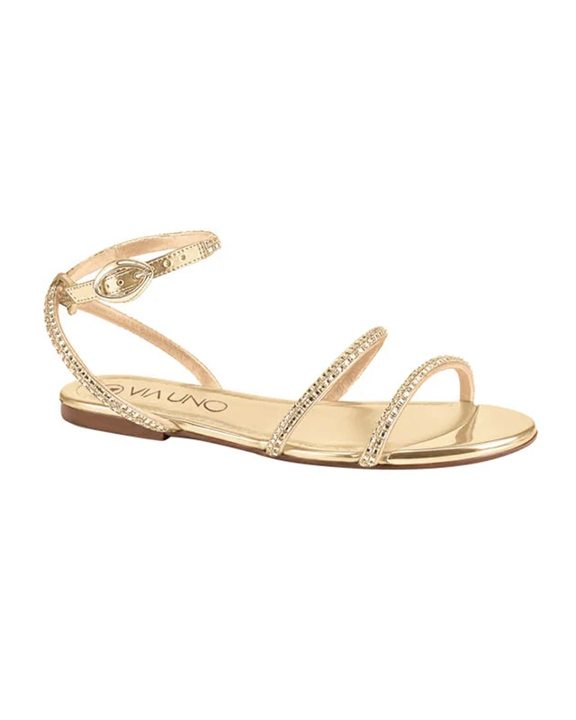Sandalia Flat 1005001 Tira Sun Glow Golden Shadon Golden Shadon / 35