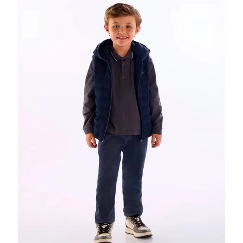 Colete Puffer Quimby Forrado Masculino 16 / Azul
