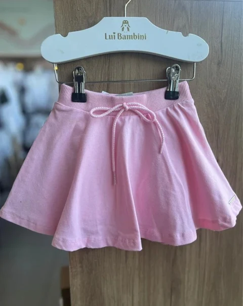 SHORT SAIA CORDÃO LAÇO ELÁSTICO CÓS MENINA QUIMBY Rosa / 2