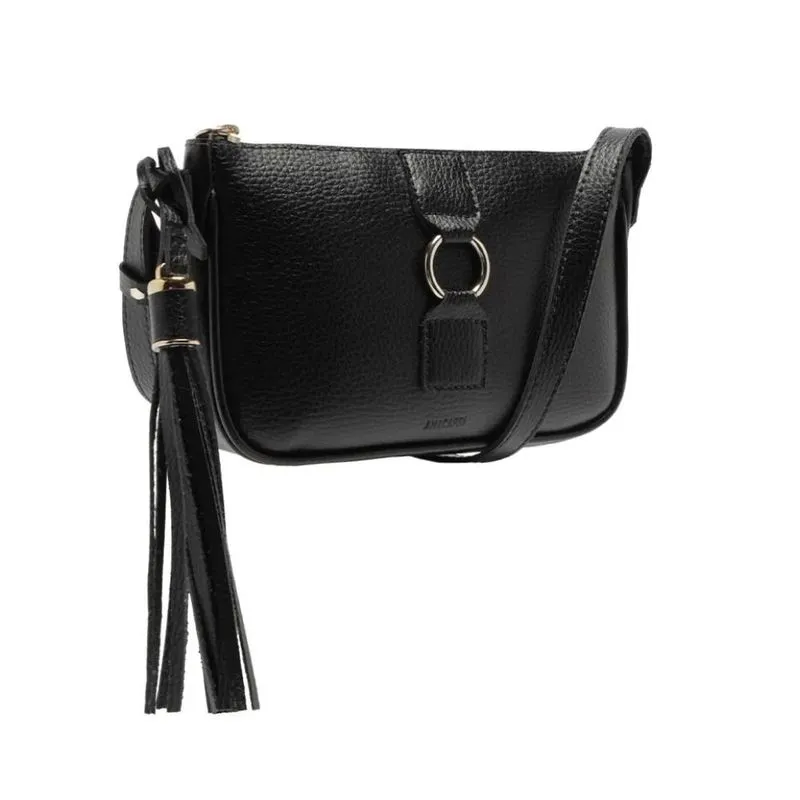 Bolsa Tiracolo Anacapri Pequena Metal Dots Preto (MP)