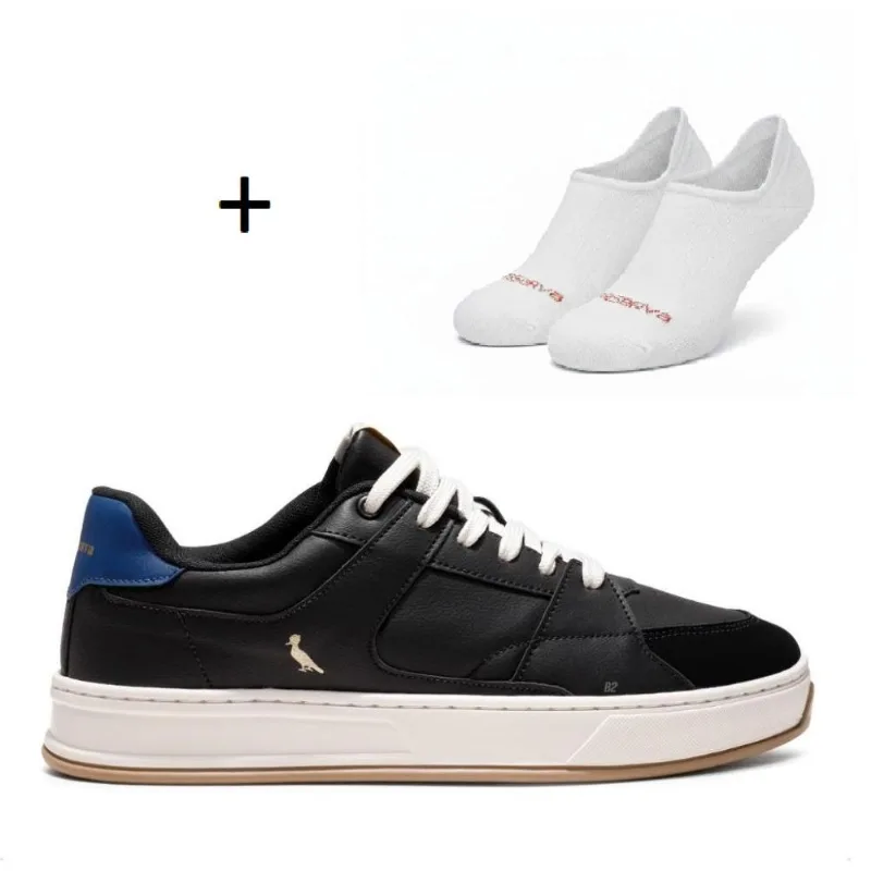 Tênis Reserva Roma Masculino + Par de Meia Reserva 39 / Preto / Azul