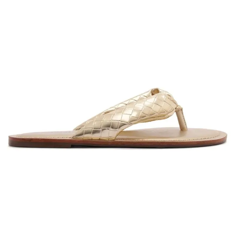 Sandália Feminina Nº37 Anacapri Minimalista Dourado (MP)