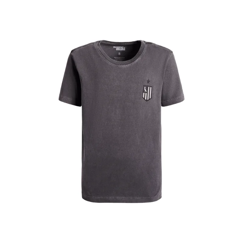 Camiseta Mini Escudo Preto Stoned Camiseta Mini Escudo PP Preto Stoned - 2 anos
