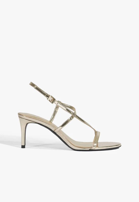 Azure Mid Metallic Sandal 7 / Platina / Metallic
