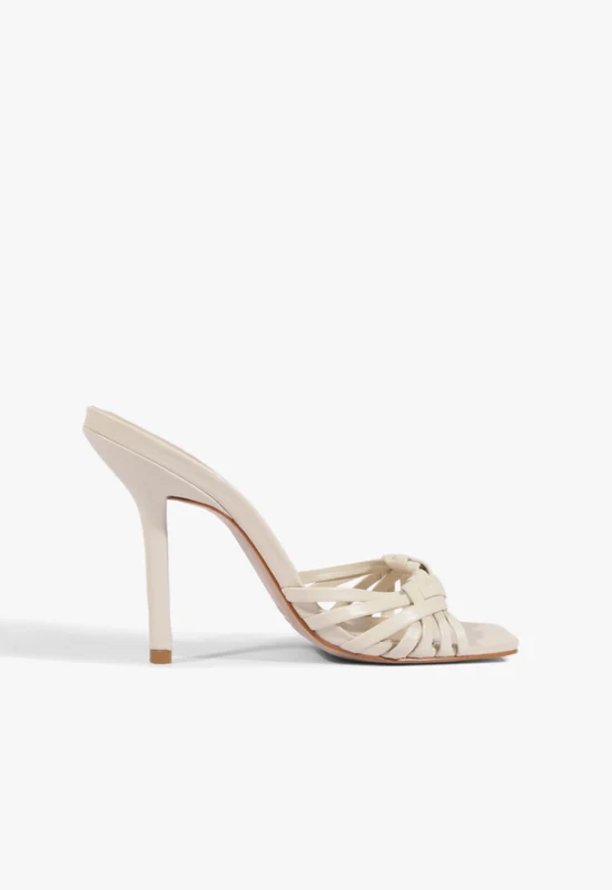 Tara Mule Leather Sandal 9.5 / Sugar White / Leather