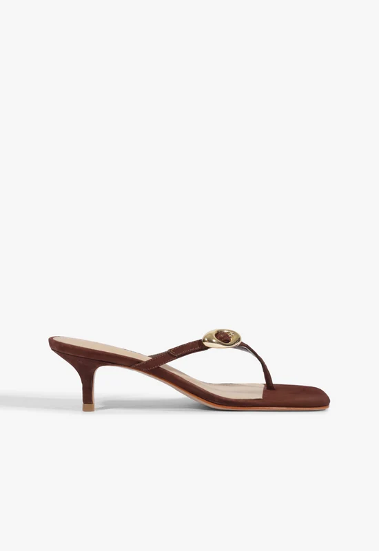 Miriam Nubuck Sandal 9.5 / Chestnut Brown / Nubuck