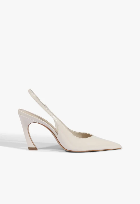 Lexi Mid Patent Pump 6 / Sugar White / Patent