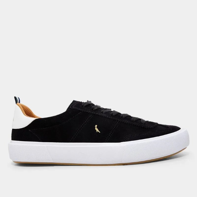 Tênis Reserva Retrô Suede Masculino - Masculino - Preto+Branco