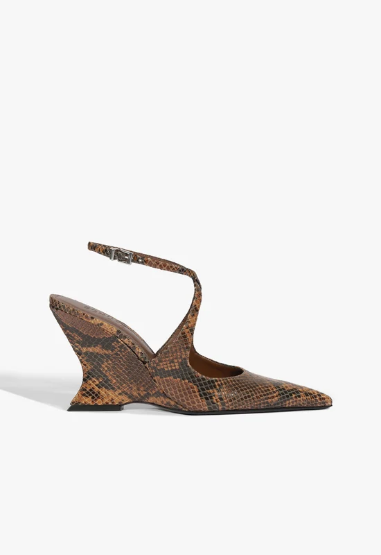 Siena X Pump 9.5 / Pecan Brown / Snake