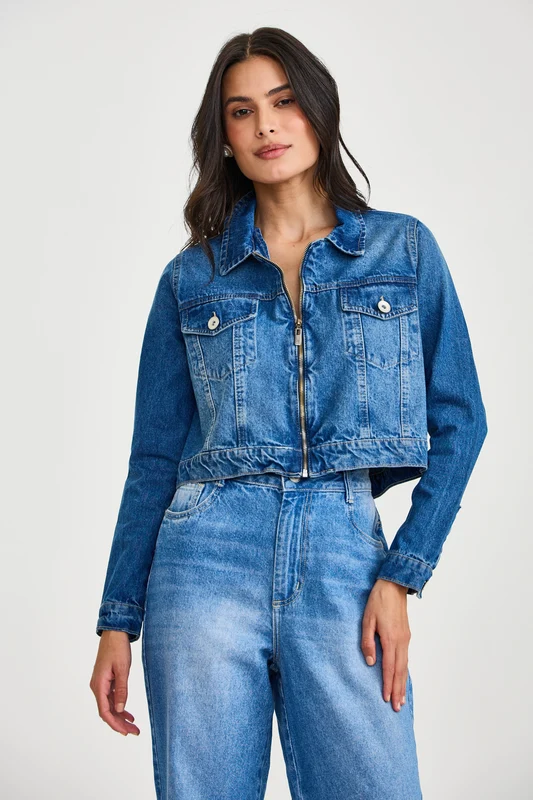 JAQUETA JEANS CROPPED 7416 JEANS / G