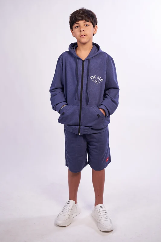 BERMUDA REGULAR MOLETOM 8912I INFANTIL MARINHO / 6A