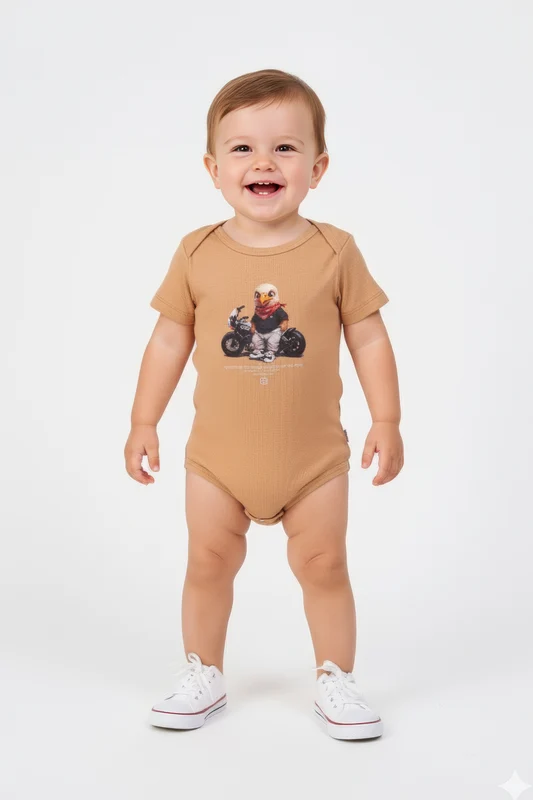 BODY MC REGULAR FIO 30 COTTON BOD00035 INFANTIL MARROM CLARO / 18M