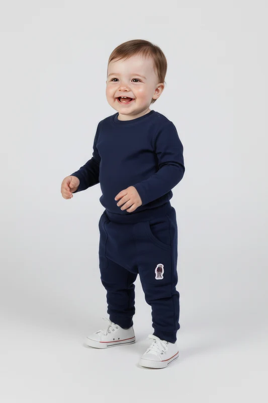 CALCA JOGGER MOLETINHO 25125I INFANTIL MARINHO / 9M
