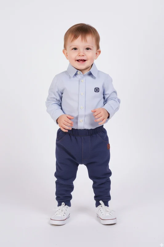 CALCA JOGGER MOLETINHO 25127I INFANTIL MARINHO / RN