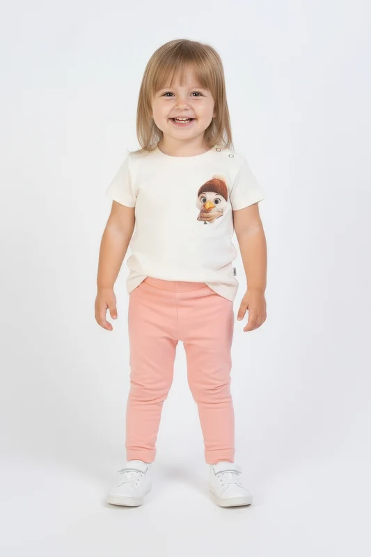CALCA LEGGING MALHA 25141BY INFANTIL ROSA CLARO / 9M