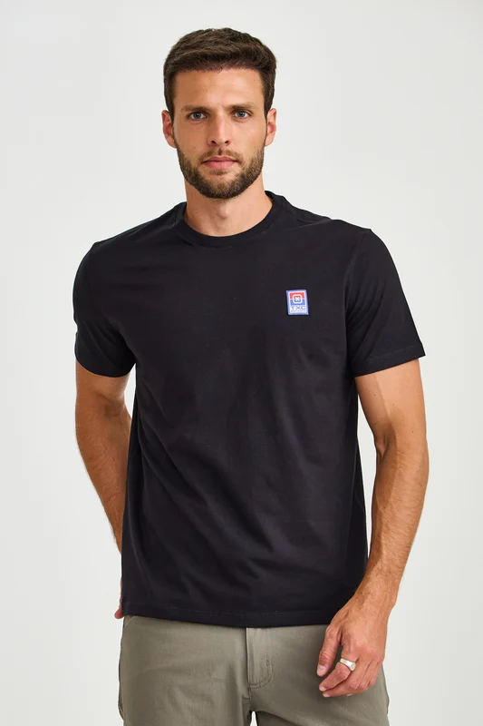 CAMISETA REGULAR FIO 30 192882 PRETO / M