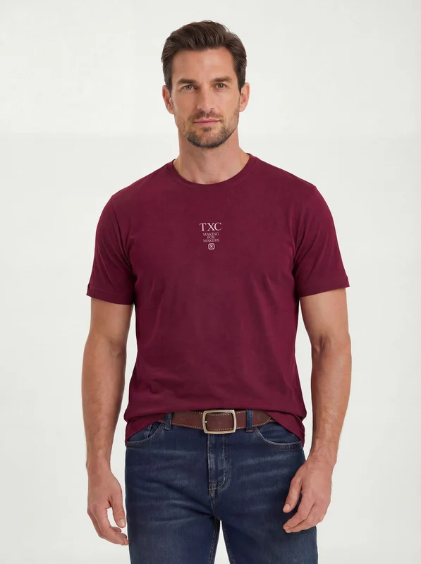 CAMISETA FIO 30 REGULAR 192871 BORDO / M