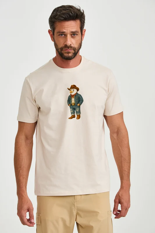 CAMISETA REGULAR FIO 30 192972 AREIA / GG