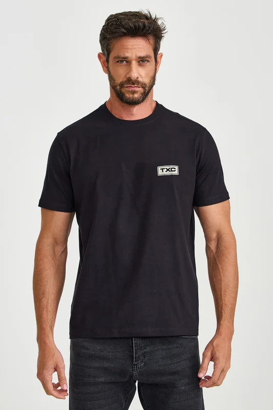 CAMISETA REGULAR FIO 30 192899 PRETO / M