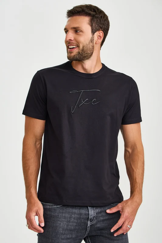 CAMISETA REGULAR FIO 30 192916 PRETO / P