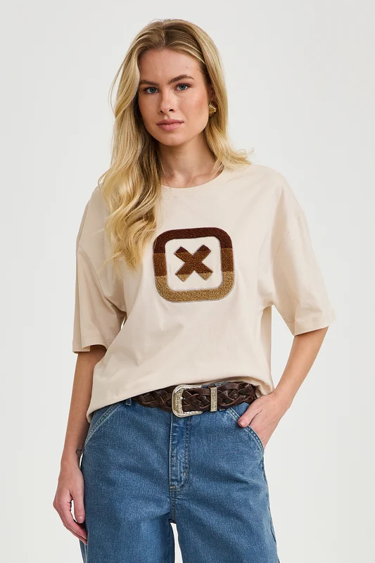 CAMISETA OVERSIZED FIO 30 51385 AREIA / G