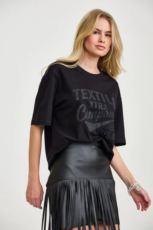 CAMISETA OVERSIZED FIO 30 51387 PRETO / GG