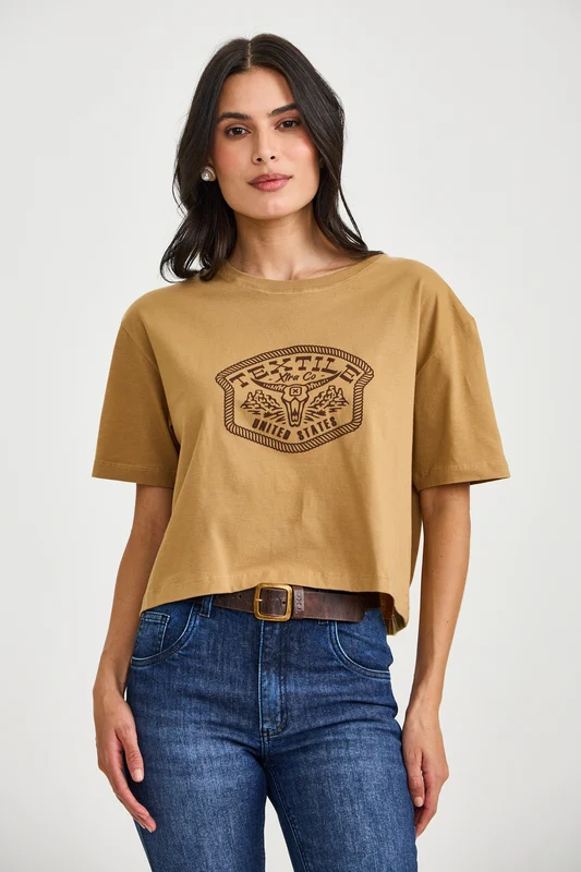 CROPPED OVERSIZED FIO 30 51412 MARROM CLARO / GG