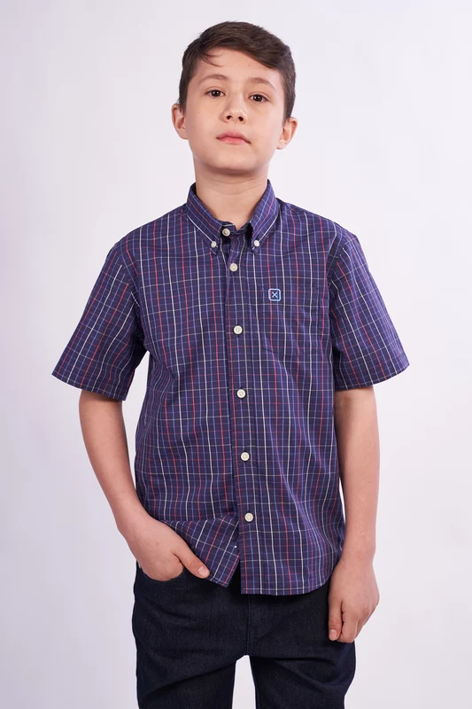 CAMISA MC REGULAR TRICOLINE 29536CI INFANTIL XADREZ / 18A