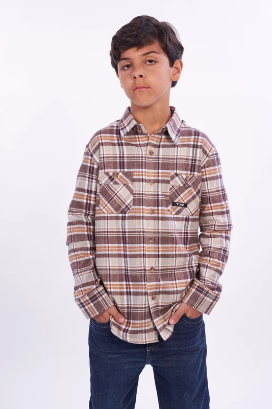 CAMISA ML REGULAR FLANELADO 29460LI INFANTIL XADREZ / 18A