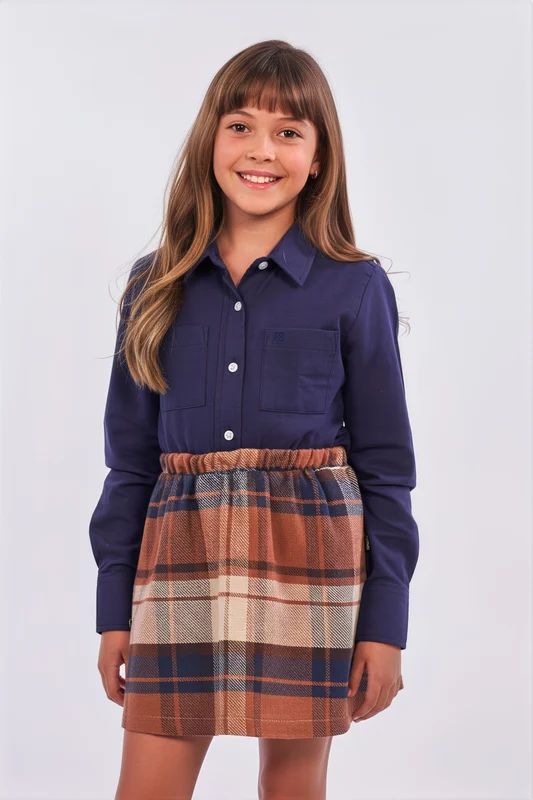 CAMISA ML REGULAR TAOS 12379LI INFANTIL MARINHO / 12A