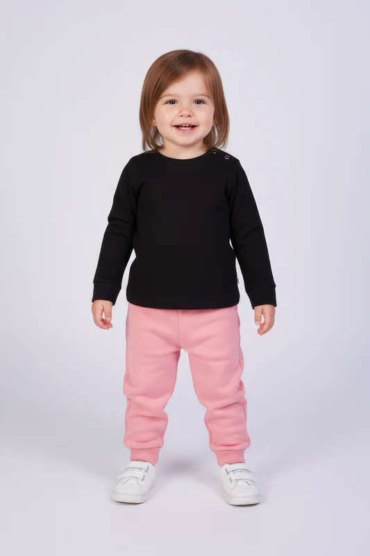 CAMISETA ML REGULAR SUEDINE 51344BY INFANTIL PRETO / 24M
