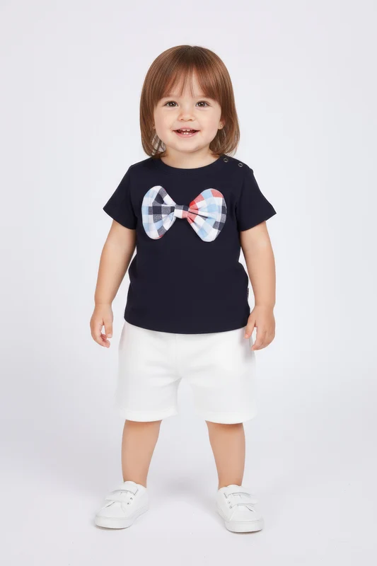 CAMISETA REGULAR FIO 30 LACO 51351FBY INFANTIL MARINHO / 6M