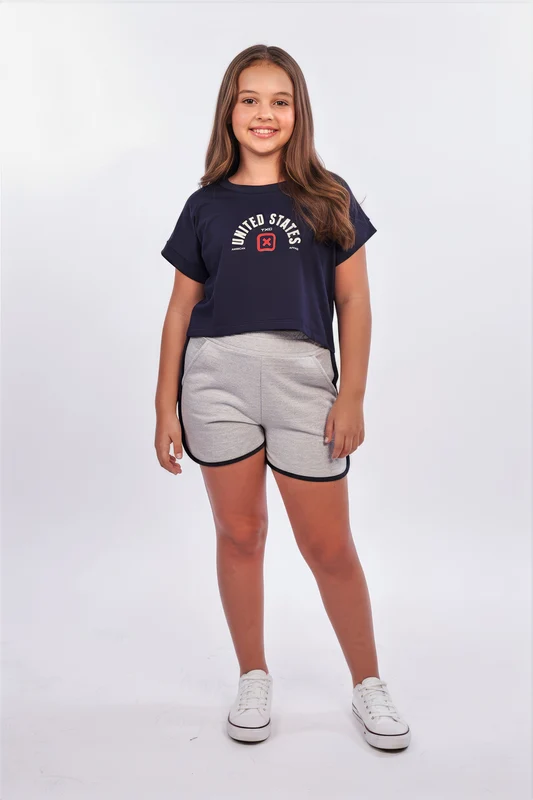 CONJUNTO REGULAR BLUSA E SHORT MALHA 00 INFANTIL UNICO / 16A