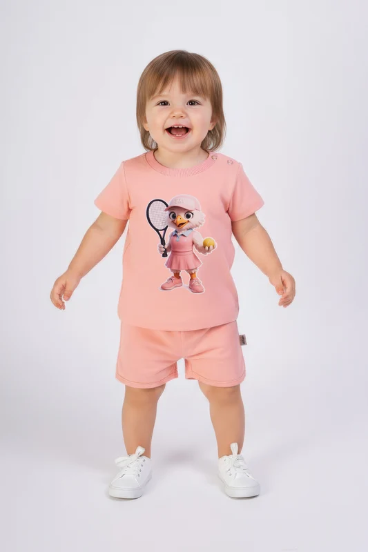 CONJUNTO REGULAR CAMISETA E SHORT FIO 30 INFANTIL UNICO / 18M